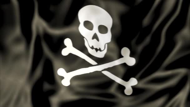 Pirate vlag zwaaien — Stockvideo