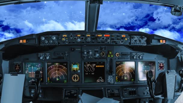 Vol de nuit dans le ciel 