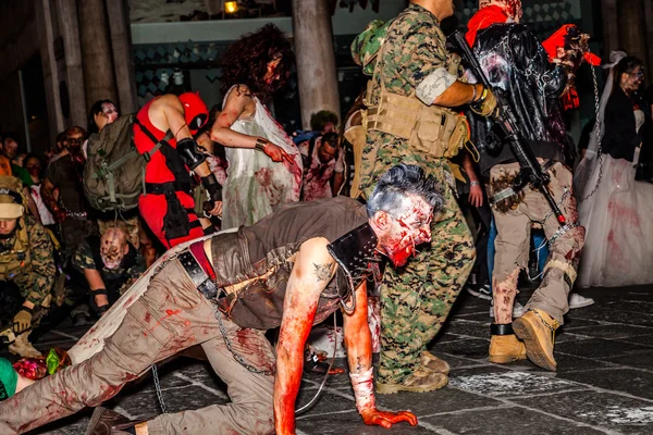Zombie Halloween parad — Stockfoto