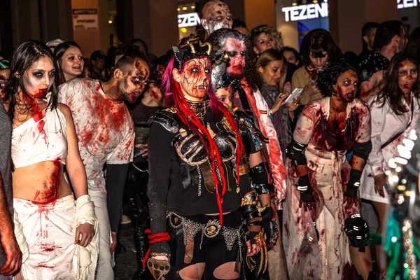 Zombie Halloween parad — Stockfoto