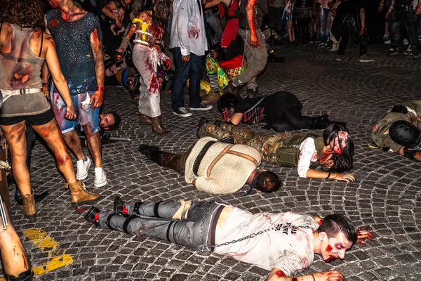 Zombie Halloween parade — Stock Photo, Image