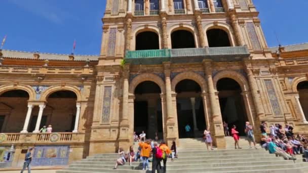 Plaza de Espana épület — Stock videók