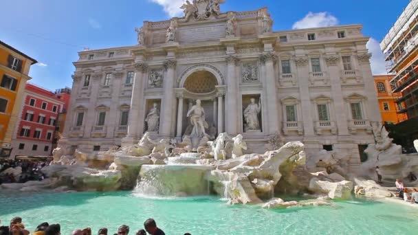 Trevi fonte roma — Vídeo de Stock