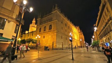 Seville şehir geceleri sokak