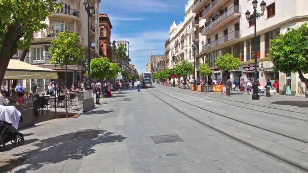Strade della città di Siviglia — Video Stock