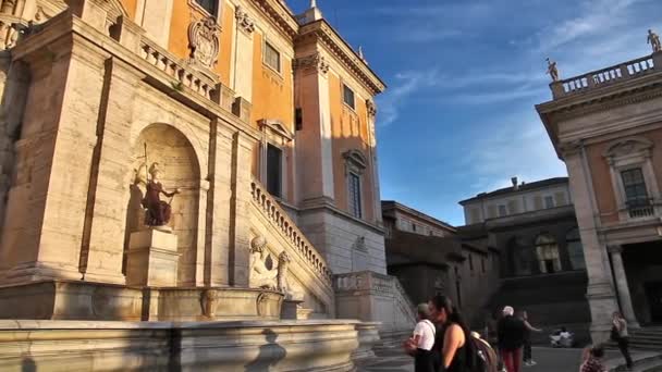 Campidoglio plaza panorámica — Vídeos de Stock