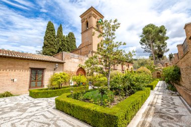 Alhambra de Granada gardens clipart