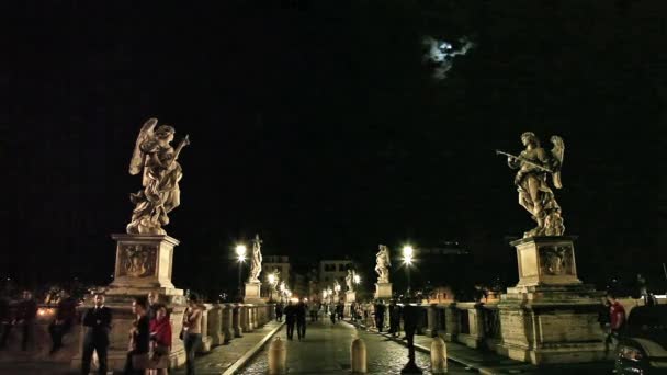 Posągi Castel Sant Angelo — Wideo stockowe