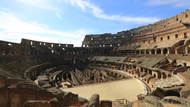 Interior del coliseo de Roma — Vídeo de stock