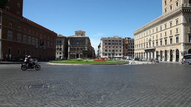 Plaza de Venecia en Roma — Vídeo de stock