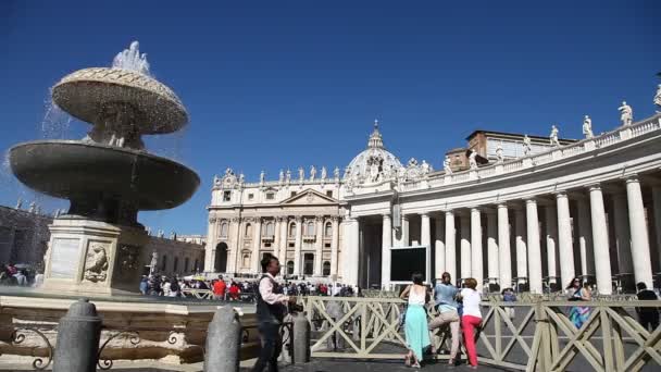 San Pietro çeşme Roma — Stok video