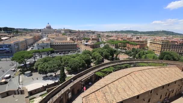 Skyline van Rome-kasteel — Stockvideo