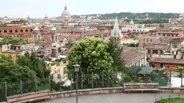 De skyline van Rome Italië — Stockvideo