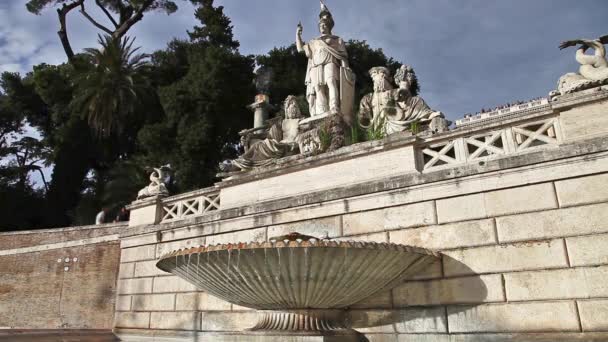 Główne fontanna Rome — Wideo stockowe