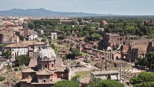 Panoramisch Forum van Rome — Stockvideo