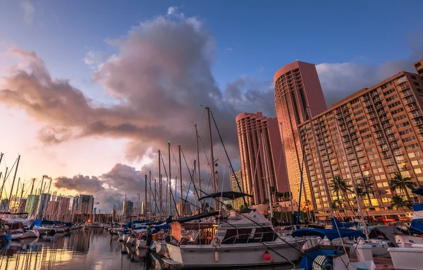 Honolulu waterfront Oahu — Stockfoto