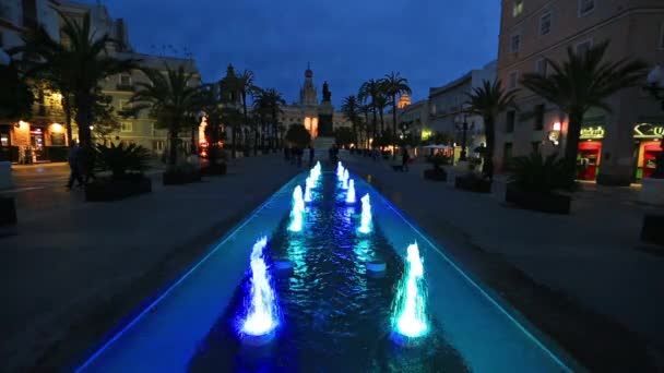 Cádiz à noite — Vídeo de Stock
