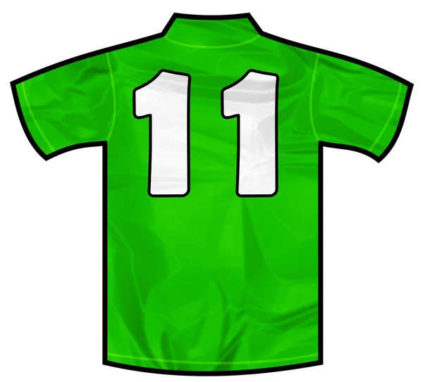 Green shirt eleven — Stock Photo, Image