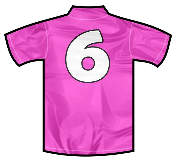 Розовая рубашка шесть — стоковое фото