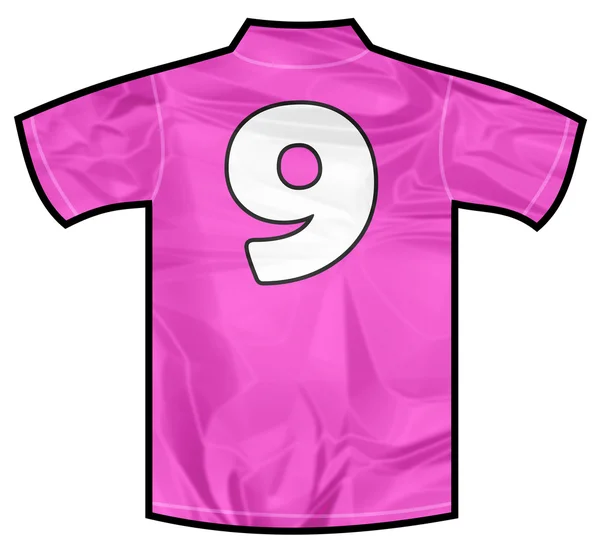 Camisa rosa nueve — Foto de Stock