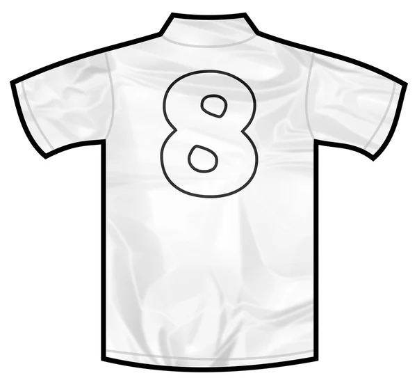 White shirt eight — Stockfoto