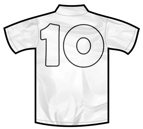 Белая рубашка десять — стоковое фото