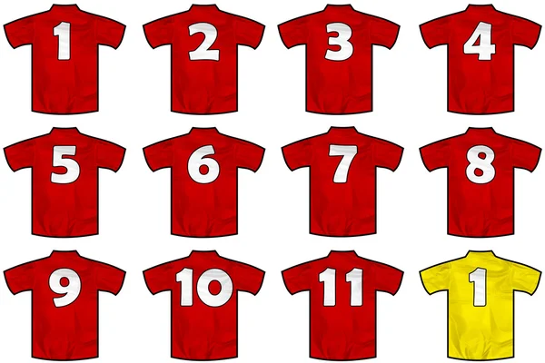Camisas de equipa Espanha — Fotografia de Stock