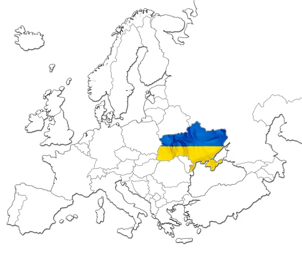 Karta över Ukraina — Stockfoto