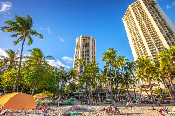 Playa de Waikiki Oahu — Foto de Stock