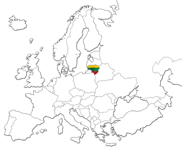 Litvanya Haritası — Stok fotoğraf