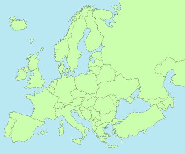 renkli Avrupa Haritası