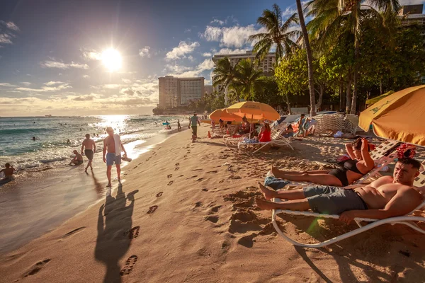 Waikiki Beach Honolulu — Stock Fotó