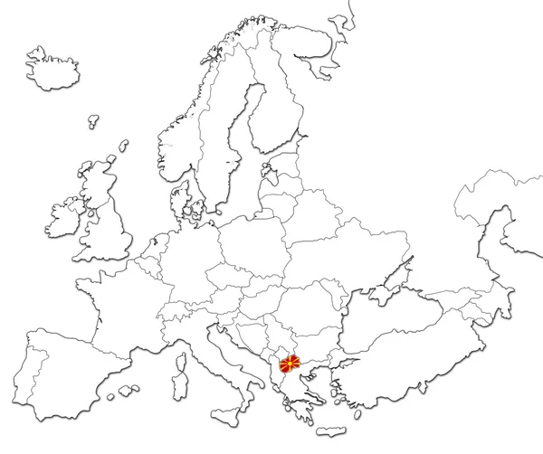 마케도니아의 지도 — 스톡 사진