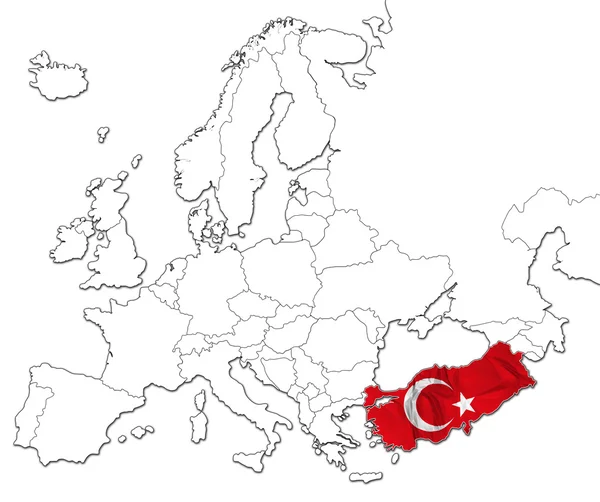 El mapa de Turquía — Foto de Stock