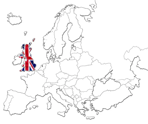 Karta över Storbritannien — Stockfoto