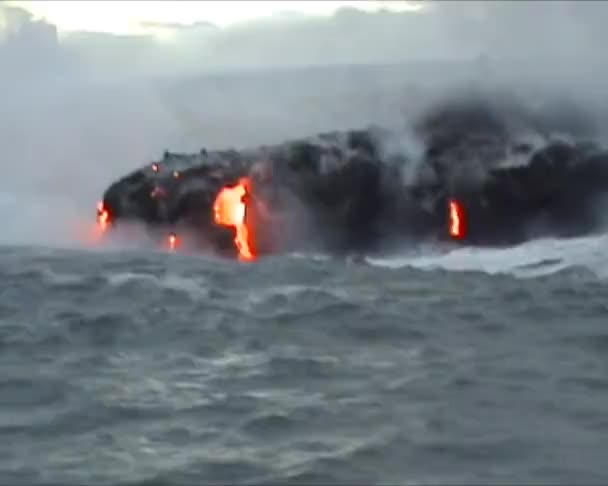 Flujo de lava Hawaii — Vídeo de stock