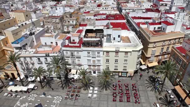 Cadiz Platz Spanien — Stockvideo