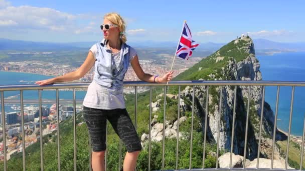 Los símbolos de Gibraltar — Vídeo de stock