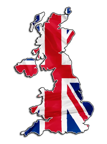 Карта Флага Великобритании — стоковое фото