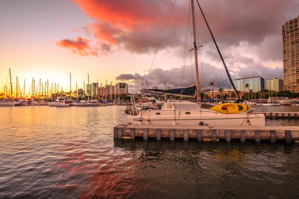 Waterfront Honolulu Hawaii — Stockfoto