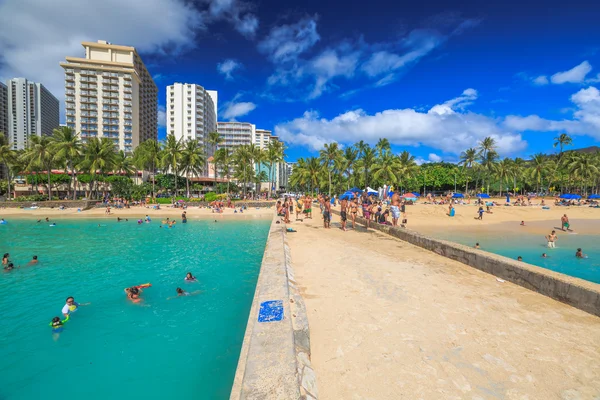 Horizonte de la playa de Waikiki — Foto de Stock