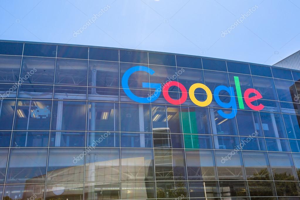 Mountain View, CA, USA - August 15, 2016: close up of Google sign on one of the Google buildings. Google is an American multinational corporation specializing in Internet-related services and products
