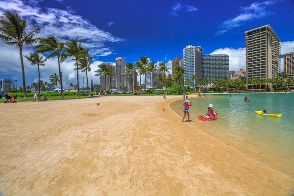 Lagune am Strand von Waikiki — Stockfoto