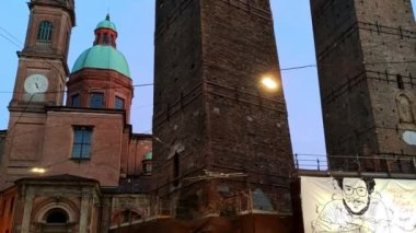 Two towers Bologna with Patrick Zaki