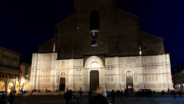 Piazza Maggiore din Bologna în pandemie — Videoclip de stoc