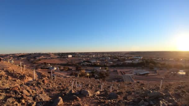 Coober Pedy luchtfoto — Stockvideo