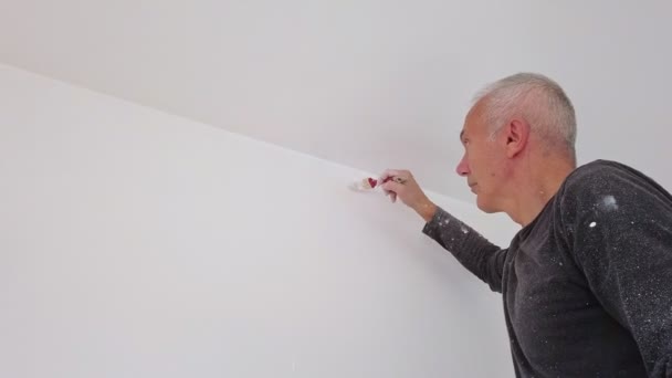 Casa pintor em branco — Vídeo de Stock
