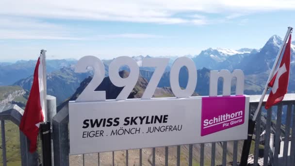 007 Piz Gloria Schilthorn — Stock video