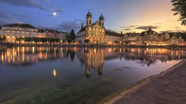 Katedral Lucerne İsviçre Zaman Çizelgesi — Stok video