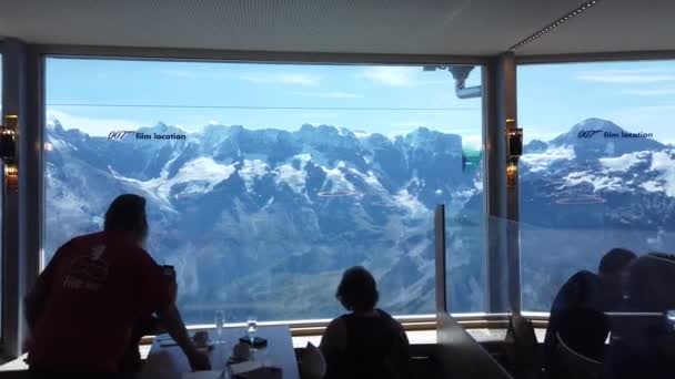 Piz Gloria Schilthorn — Stok video